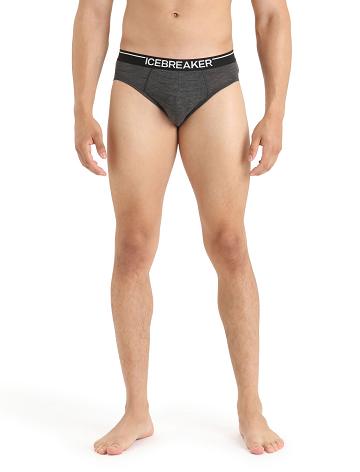 Jet Heather Icebreaker Merino Anatomica Briefs Men's Underwear | AU 1298KORI